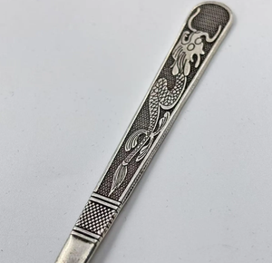 Juego de cubiertos de lujo de acero inoxidable grabado con doble cabeza, cuchillo, tenedor y cuchara, cuchillo para carne y cuchara para postre con diseño de dragón - Product Image 4