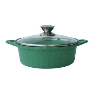 Casserole antiadhésive en marbre avec couvercle en verre lavable au lave-vaisselle et base à induction pour la cuisine de tous les jours - Product Image 2
