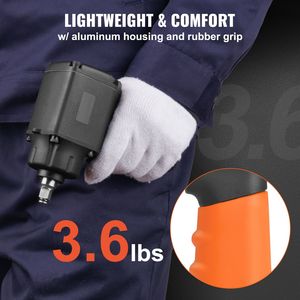 Avvitatore Pneumatico a Impulsi Leggero da 3/8 Pollici, 690 ft-lbs di Coppia per Sgancio Dadi, Pistola ad Aria Compressa 690 ft-lbs - Product Image 3