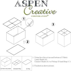 Paralume Pieghevole Bianco a Ragnatela, Design Rettangolare 28+43 cm (L) x 28+43 cm (A) x 25 cm (H) per Arredamento Interno - Product Image 2