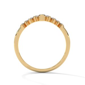 Anillo de media eternidad de oro con diamantes cultivados en laboratorio, elegante regalo de joyería fina para aniversario de bodas, estilo de lujo para uso diario. - Product Image 3