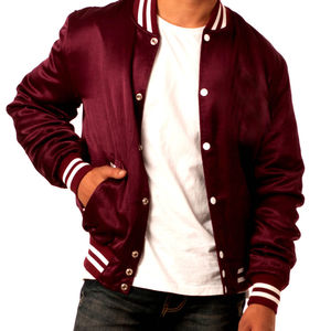 Nouvelle veste universitaire en satin pour homme, style Melton, vente en gros, veste Letterman en satin pour homme - Product Image 2