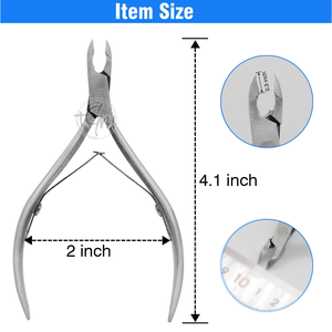Cortacutículas Profesional de Acero Inoxidable, Cortador de Cutículas de Precisión, Herramienta para el Cuidado de las Uñas de Manos y Pies - Product Image 3