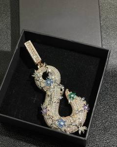 Collar con Colgante de Letra Personalizado de Fábrica, Plata de Ley 925, Diamante Moissanita VVS, Joyería de Lujo, Collar con Colgante Iced Out, Estilo Hip Hop - Product Image 2