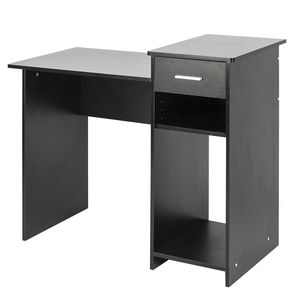 Scrivania per Computer di Alta Qualità in Melamina Integrata Nera RT con Cassetto - Product Image 3