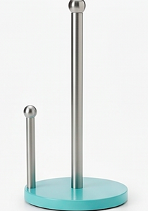 Sky Blue Free Standing Metal <b>Tissue</b> Roll Holder Portable Organizer Perfect For Kitchen Bathroom Counter And Home Use - Product Image 3