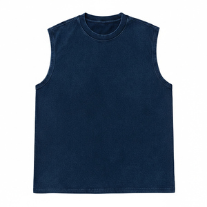 Premium Quality Custom Logo And Design Men's <b>Purple</b> Sleeveless <b>Tank</b> <b>Top</b> O-Neck Knitted Solid Casual Style 2026 - Product Image 3