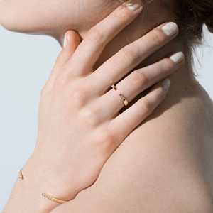 14K Gold Baguette Lab Grown Diamond Open Stackable <b>Rings</b> Bar Set Art Deco <b>Stacking</b> Matching Bridal Midi Enhancer Bands Wholesale - Product Image 2