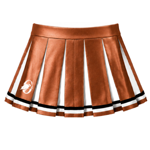 Ensemble d'uniforme de cheerleading en cuivre, haut sans manches à col en V, jupe plissée, tenue de danse pour équipe sportive, vêtements de sport pour compétition - Product Image 6
