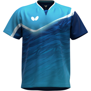 OFERTA Camiseta de Tenis de Mesa Butterfly 47150 de Nailon/Algodón, Ropa Deportiva Transpirable y Ligera para Hombres y Mujeres, Directo de Japón - Product Image 6