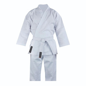 Kimono de karaté blanc en coton pour adulte unisexe, tenue d'arts martiaux respirante, coupe classique, une pièce, pour judo et BJJ - Product Image 3