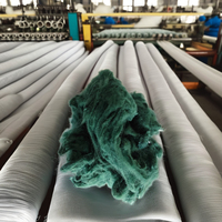 Feuillage vert 100% fibres discontinues de polyester recyclées style solide pour la filature matériau en tissu non tissé du Viet Nam