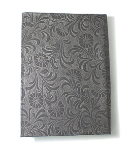 Glue Bound Recycled Handmade Cotton Paper Black Color Sheet With Foil Print Hardcover Notebook-Gift - Product Image 4