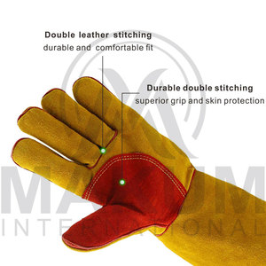 Gants de travail en cuir, haute qualité, résistants, doux, anti-coupure, anti-chimiques, pour usage intensif. - Product Image 6