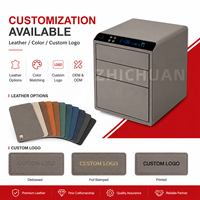 Coffre-fort intelligent pour armoire avec serrure numérique à empreinte digitale et mot de passe, triple tiroir, antivol, pour bijoux, pour usage domestique
