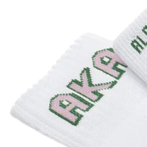 AKA Foldable <b>Socks</b> <b>White</b> Pink Green Premium Cotton Blend No Show Stretch Lightweight Breathable Casual Daily <b>Socks</b> - Product Image 2