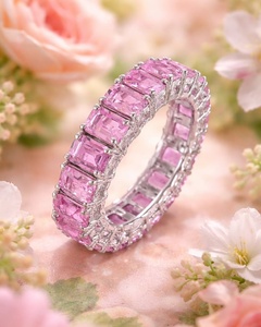 Anillo de Zafiro Rosa en Plata de Ley 92.5 KLSR-11197 - Product Image 6