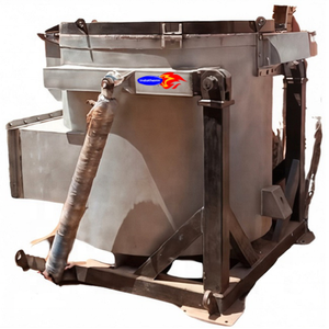Four à cruche hydraulique inclinable, capacité 100 kg, 380 V, pour la fusion de cuivre et d'alliages d'aluminium avec système de pompage - Product Image 6