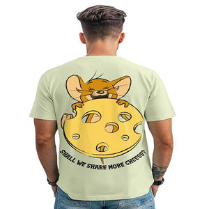 Camiseta Holgada Extra Grande HIC, con Hombros Descubiertos, 340g, Cuello Redondo, Camiseta Resistente con Estampado, Camiseta para Conducir - Product Image 3