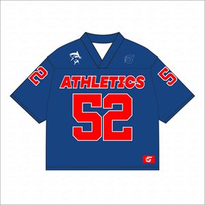 Camiseta de fútbol de malla de poliéster 100% hecha a medida, de corte holgado y extragrande, estilo boxy. - Product Image 3