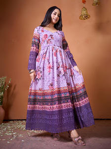 Stylish and Premium Cotton Silk Purple <b>Kurti</b> for Office and Regular Wear at Wholesale Price Casual Dresses <b>Kurti</b> - Product Image 2