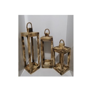 Elegante Farol de Madera para Decoración Rústica del Hogar, Decoración Festiva, Bodas y Exhibición Diaria - Product Image 1