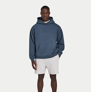 Men's <b>Pink</b> Hooded Sweatshirt Regular Fit Solid Color knitted Casual <b>Hoodie</b> with Front Pocket Autumn Wear - Product Image 1