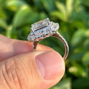 Bague de fiançailles ZAWO HOUSE en moissanite VVS1 plaquée or 14 carats, or blanc 18 carats, 8 carats, sertie de griffes, coupe marquise - Product Image 4