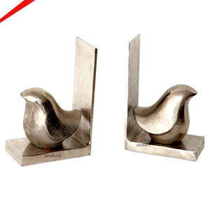 Serre-livres en métal argenté motif oiseaux, antidérapants, durables, modèle 2026, vente chaude - Product Image 1