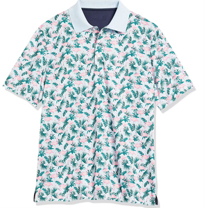Camiseta Polo de Algodón para Hombre 6592 MAA B898-01-02, Manga Corta, Resistente, Gruesa, con Bordado de Flores, Rayas y Color Sólido - Product Image 2