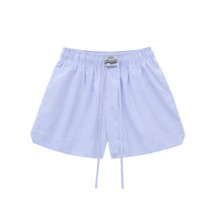 Streetwear Men and Women Breathable Oxford Fabric Custom Vietnam Custom Logo Pastel Striped Print Embroidery Summer Shorts - Product Image 4