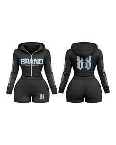 Ensemble de vêtements de sport sans couture pour femmes, grande taille, couleur unie, pour la gym, le fitness, l'entraînement et le yoga, 100% coton - Product Image 4