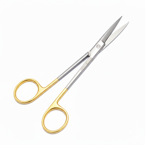 Tijeras Quirúrgicas Médicas Profesionales |   Tijeras Quirúrgicas de Acero Inoxidable con Mango Chapado en Oro - Product Image 1