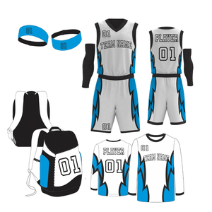 Customized Design Sublimated Unisex <b>Kids</b> <b>Basketball</b> Full <b>Kit</b> with Letter Print Short Sleeve Front Logo - Product Image 1