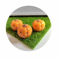 100 pz in resina Mini zucca di Halloween decorazione a dorso piatto cabochon per giardino fatato ornamento per la casa artigianale 3D