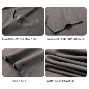Men's Solid Color Short Sleeve O-Neck Knitted T-Shirt Regular Fit Casual Style - Product Image 3