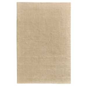 พรมขนสัตว์นิวซีแลนด์แท้ 100% ถักด้วยมือ - สีเบจทราย ดีไซน์สีพื้น |   พรมปูพื้นห้องนั่งเล่นแบบสั่งตัดขนาดพิเศษ ความยาวขน 7-10 มม. - Product Image 1