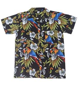 Chemises d'été en coton imprimé cerise et perroquet, chemises pour hommes imprimées par Sublimation, chemises décontractées à manches courtes pour hommes chemises hawaïennes - Product Image 1