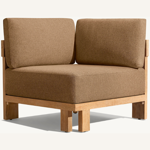 Corner <b>sofa</b> made of teak wood with a simple modern style, equipped with soft foam and comfortable to sit with pillows - Product Image 6