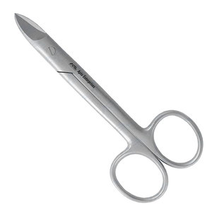 Stainless Steel Curved <b>Saw</b> Edge Scissors Crown Dental Surgical Instruments Best Quality Crown Bee Scissors 120mm Manual <b>Power</b> - Product Image 1