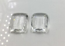 คริสตัลสีขาวธรรมชาติทรงแฟนซีคัทคู่ คริสตัลอัญมณีคู่ธรรมชาติ สำหรับทำเครื่องประดับชั้นดี - Product Image 5