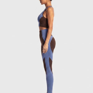 Nouvel arrivage : Ensemble de sport côtelé sans coutures pour femme – Tenue de sport flexible pour les séances d'entraînement, l'exercice, la course et les cours de fitness - Product Image 6