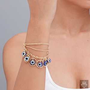 Bracelet chaîne multi-couches élégant Evil Eye PRAO Bracelets à la mode - Product Image 2