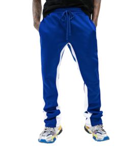 CLCustom Logo <b>Stack</b> Flare Sweatpants Men <b>Jogger</b> In and Outside Stripe Sweat Pants Trousers Baggy Style Elastic Men Clothes - Product Image 1
