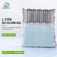Sac gonflable en colonne d'air de type L personnalisé pour tapis de bain en diatomite, panneaux en céramique et en verre, et emballage de produits fragiles plats