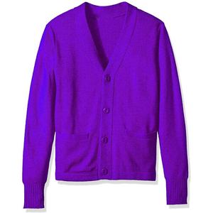 Cardigan en tricot géométrique rouge pour femme avec fermeture boutonnée, col rabattu, manches longues, pull décontracté d'hiver - Product Image 1