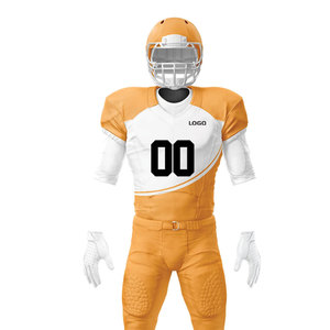 Nouveau design – Maillots de football américain personnalisés pour adultes, respirants, grande taille, à manches courtes, brodés, 100 % coton, pour l'été - Product Image 4