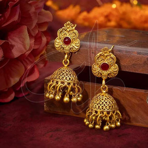 Boucles d'oreilles de mariage tendance en acier inoxydable de qualité supérieure, plaquées or, pour femmes, nouvelle collection, vente flash - Product Image 5