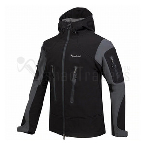 Veste polaire à capuche bleue pour homme, col montant, fermeture éclair intégrale, coupe-vent, respirante, écologique, décontractée, pour l'extérieur, hiver, coupe classique - Product Image 2