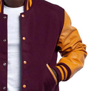 Vestes universitaires à capuche pour hommes de haute qualité, personnalisées, manches longues, vente en gros à bas prix, tissu en laine - Product Image 3